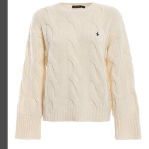 COPY - Polo Ralph Lauren Wide Sleeve Cream Cable Knit Sweater - cashmere & wool…
